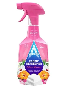 Astonish spray odświeżacz tkanin zasłon tapicerek dla wegan hibiskus z naturalnymi ekstraktami kwiatowymi 750ml