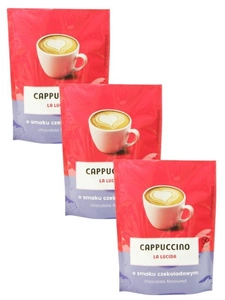 Kawa cappuccino w proszku o smaku czekoladowym bezglutenowa instent 3x100g