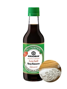 Sos sojowy o obniżonej zawartości soli less salt kikkoman do sushi marynowania250ml