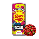 Chupa Chups napój gazowany koreański o smaku kwaśnej truskawki sour strawberry 250ml