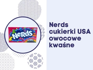 Nerds cukierki amerykańskie rainbow o smaku jabłko arbuz kwaśne draże bez barwników 141g