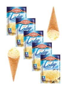 Lody domowe waniliowe w proszku instant własny wyrób naturalne gotowe 5x60g