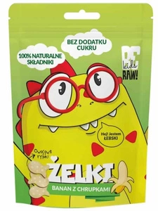 Zdrowe żelki banan kids bez cukru bez żelatyny purella z chrupkami 35g