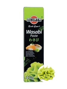 Pasta wasabi zielona do sushi chrzan azjatycki przyprawa ostra tubka horseradish miyata 43g