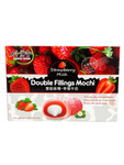Mochi truskawkowe śmietanka podwójne nadzienie japońskie owocowe ciastka ryżowe z mąki kleistej 180g