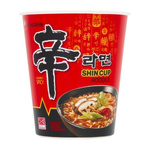 Makaron instant zupka shin Nongshin Halal z warzywami wege ostra kubek 68g