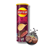 Lay’s Stax Black Pepper Rib Eye chińskie chipsy o smaku steka 90g