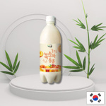 Wino na ryżu koreańskie makgeolli o smaku brzoskwiniowym słodkie mleczne brunatne 3% 750ml