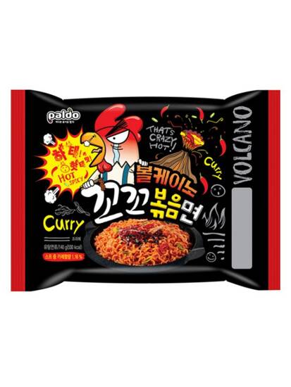 Danie Zupka Ostry Kurczak Curry Koreańska Chicken Noodle Instant Volcano Palado 140g