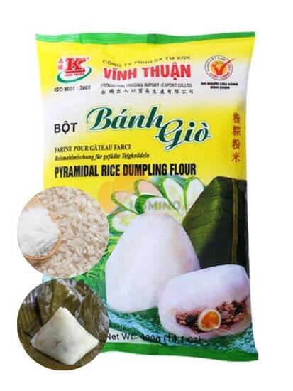 Mąka skrobiowa ryżowa z tapioką do ciasta na pierożki piramidki w liściach bambusa Banh Gio rice dumplimgs 400g
