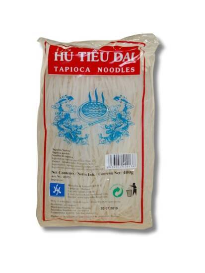Makaron Ryżowy z Tapioki Bezglutenowy Wstążka Cienki Wietnamski Kuchnia Azjatycka 400g