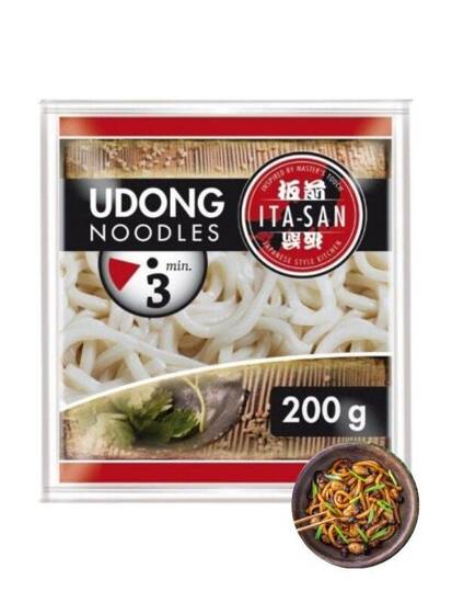 Makaron udon świeży gruby japoński noodle fresh zupy do smażenia 200g