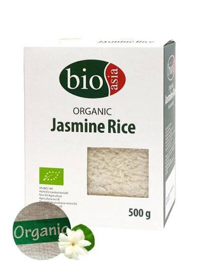 Organiczny ryż jaśminowy biały długoziarnisty bio ekologiczny 500g