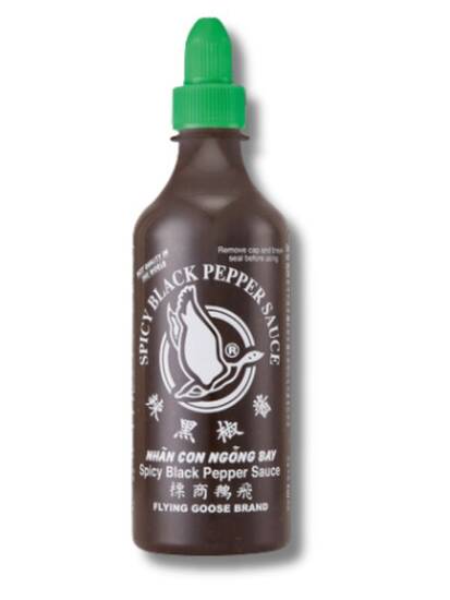 Sriracha Sos z Czarnego Pieprzu Hot Black Pepper Marynata Dip  Flying Goose 455ml